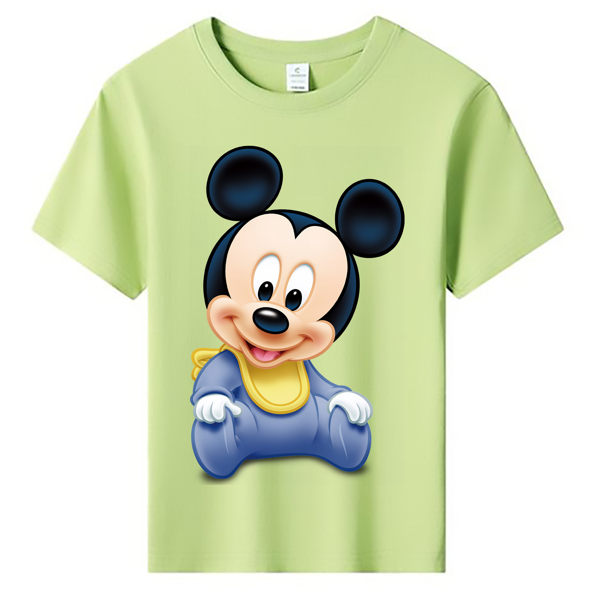 ミッキーマウス Mickey Mouse 綿100％キッズTシャツ（フロントプリント）